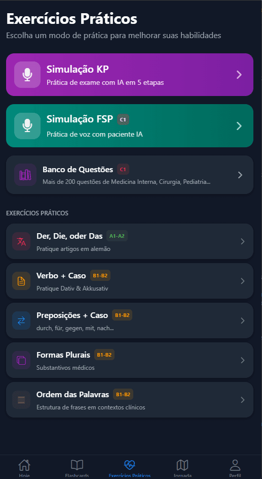 Interface do aplicativo (em breve) mostrando flashcards