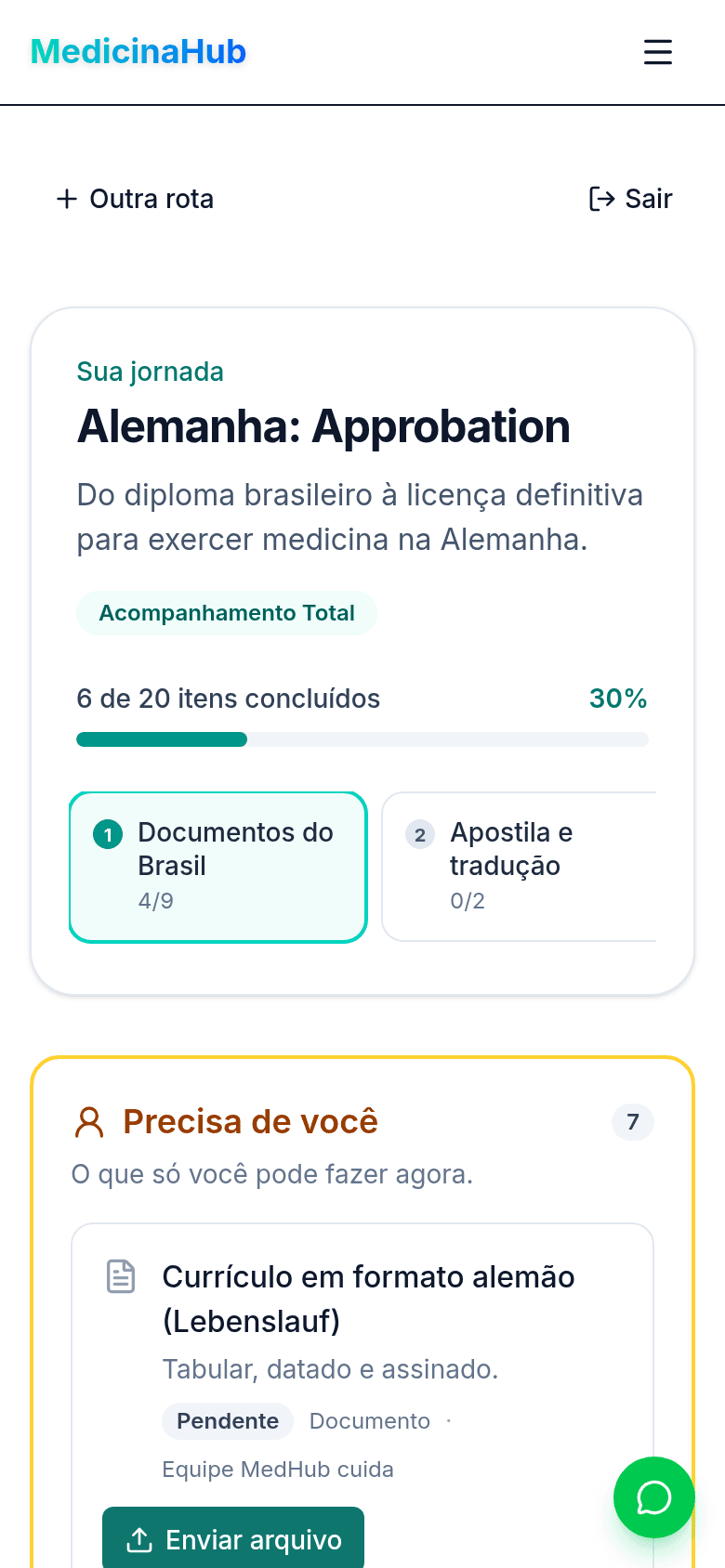 Minha Jornada no celular